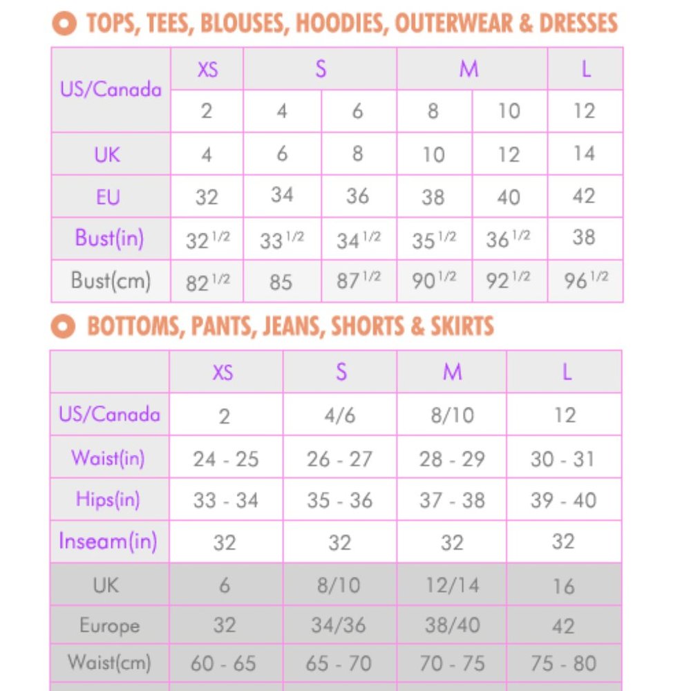 PLEASE READ - Size Chart - Picture 2 of 5